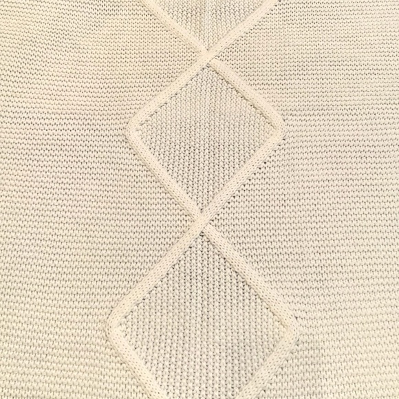 Aerie Cream Knit Blanket Throw - Picture 4 of 7